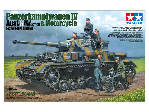 TAMIYA PANZERKAMPFWAGEN IV AUSF.G AND MOTORCYCLE EASTERN FRONT-M 25209 SCALA 1:3 - Imagen 1 de 7