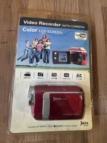 Jazz DVX40 Video Recorder with Camera ,Color LCD Screen. Red W/ Strap. - Picture 1 of 4
