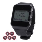 Red Wireless Calling System Waiter Service System With 5pcs 4 Key Call Butt DW