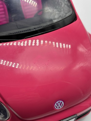 2013 Barbie VOLKSWAGEN VW The Beetle Pink Convertible Toy Car Mattel BJP37 - Picture 10 of 12
