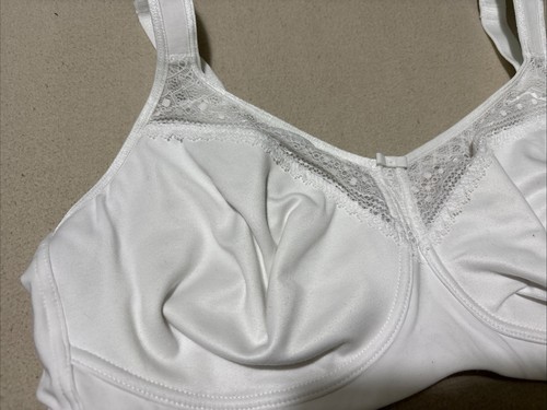 M&S TOTAL SUPPORT SUPIMA COTTON NONWIRED PADDED STRAPS FULLCUP Bra In WHITE 38E - Picture 5 of 9