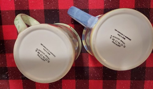 Set of 2 Genuine SONOMA Home Goods "Shabby Chic Look" Coffee Mugs 16oz - Picture 4 of 5