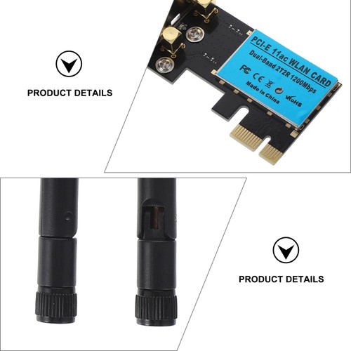 PCI-E 1200M Wireless Network Cards Desktop Computer Receiver Signal Adapter - 第 4/12 張圖片