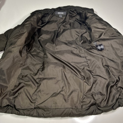 Kenneth Cole Reaction Puffer Coat Women’s Medium Green Down Zipper Casual Winter - Picture 11 of 12