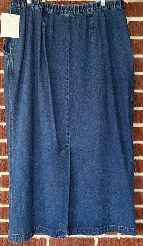 Falda Stonebridge Denim Envolvente Imitación Gamuza Ribete con Bolsillos Talla 16W Nueva con Etiquetas - Imagen 2 de 5