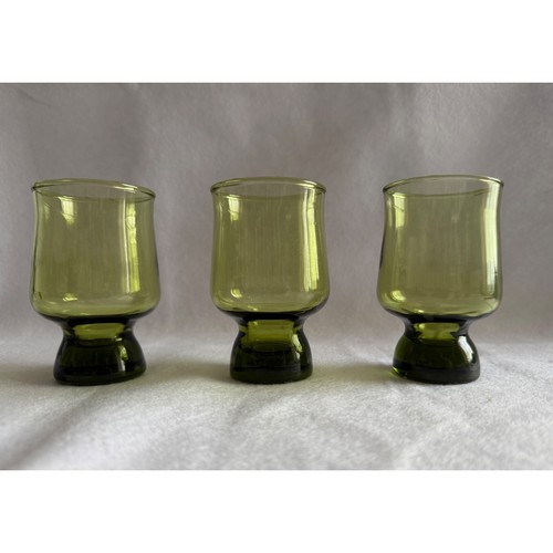 Vintage Green Tivoli Anchor Hocking MCM Wedding Barware