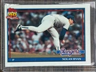 1991 Topps Nolan Ryan #1 Rangers HOF Strikeout King MLB Card