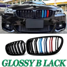 M-Color Dual Slats Front Bumper Grille For BMW 5 Series F10 F11 M5 550i 2010-16