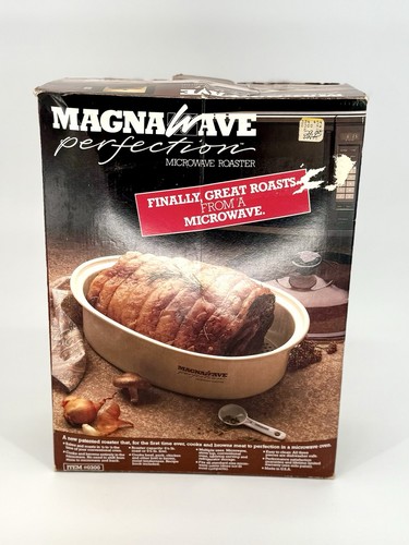 Horno tostador microondas Magnawave Perfection de colección con tapa de vidrio para estante caja original - Imagen 2 de 10