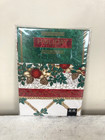 Vintage Christmas Traditional Tablecloth Seasonal Green Red NEW in packet Square