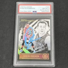 2020 Panini Illusions #134 Duncan Robinson signed card PSA 8 Auto A
