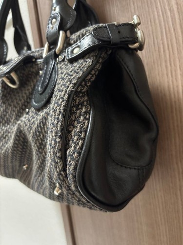 Vintage Chloe Paddington Bags Tweed Canvas Black Gray Silver NO padlock - Picture 16 of 24