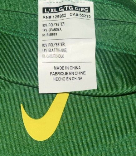 Oregon Ducks Team Issued Size: L/XL Nike Pro DRI-FIT 3.0 GREEN 17” Arm Sleeves - Picture 2 of 3