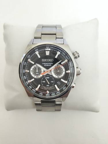 Seiko Chronograph Men's Watch Stainless Steel Bracelet - Picture 2 of 8