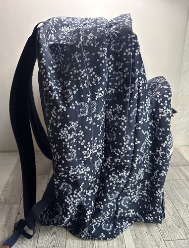 JANSPORT großer großer Studentenrucksack blau mit weißem Blumenmuster - Bild 4 von 12