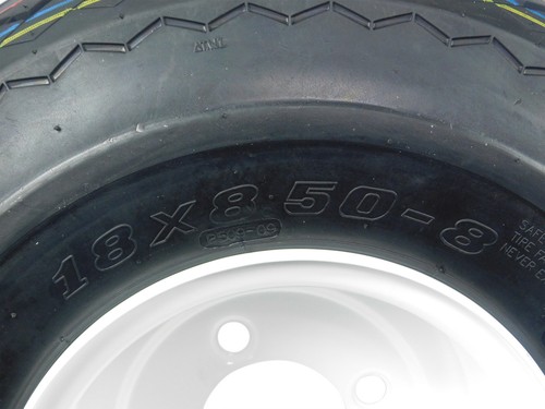 MASSFX Wheel and Tire Combo 18x8.5-8 Golf Cart Tire with White 4/4 Rim 2 PACK - Picture 6 of 9