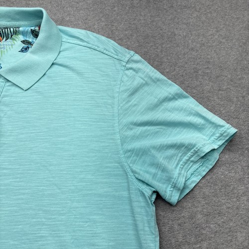 Margaritaville Island Shirt Mens Large Short Sleeve Polo Light Green Performance - Picture 3 of 11