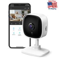 TP-Link Tapo C100 1080P Indoor Security Camera, Baby Monitor, Night Vision, 2-Wa