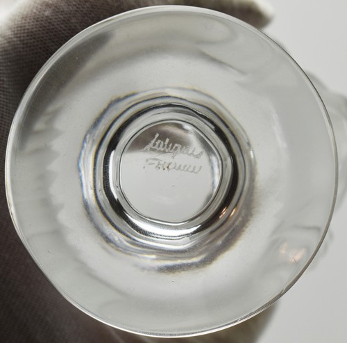 Pair of Lalique Crystal Objects - Swan Dresser Box & Tete de Lion Bud Vase JR2 - Picture 5 of 10