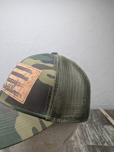 Ariat Flag Patch Baseball Hat Cap Green Camo Mesh Back Snap Back Summer Style - Picture 8 of 14