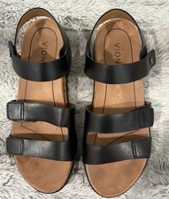 VIONIC COLLEEN LEATHER STRAPPY SANDALS SIZE 6.5