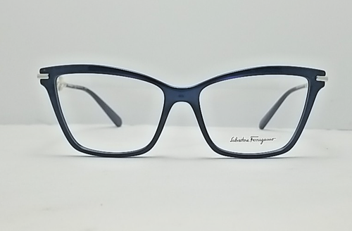 Salvatore Ferragamo SF 2921 432 Occhiali da Vista Blu Trasparente 55 - 15 - 145 - Foto 1 di 8