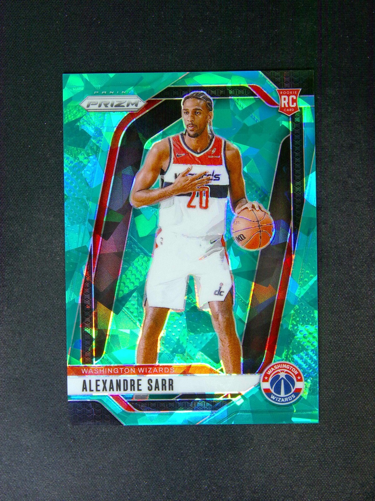 2024-25 Panini Prizm Alexandre Sarr #264 RC Rookie Teal Ice /225