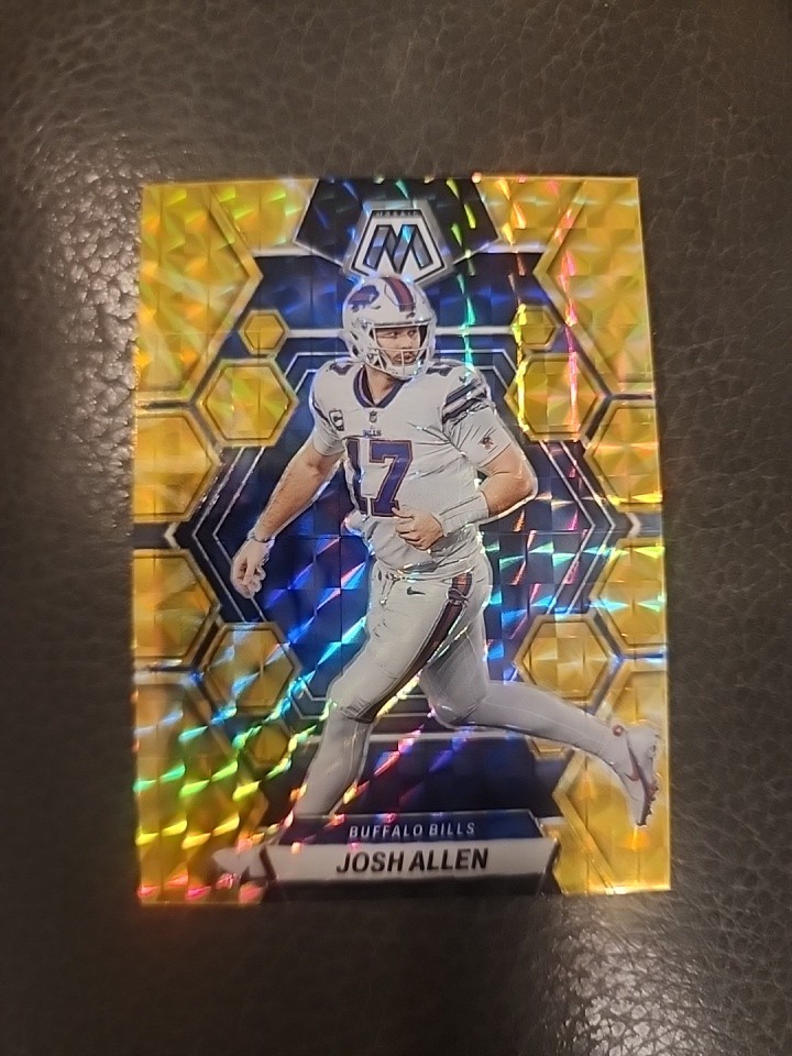 2023 Panini Mosaic - Josh Allen #21 Reactive Yellow Mosaic Prizm
