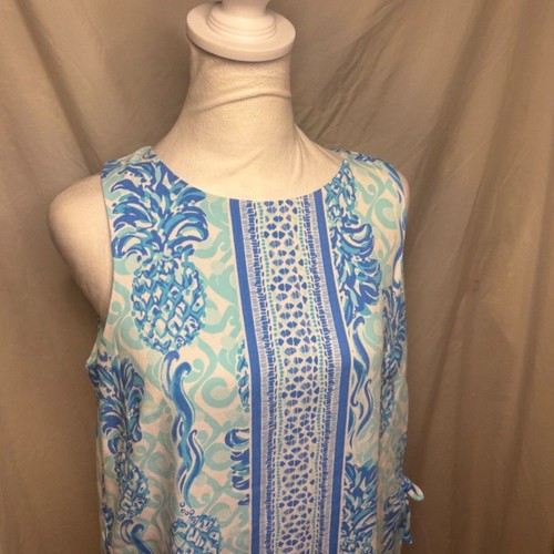 Lilly Pulitzer Donna Romper Bennet Out Of The Blue Pineapple Print Womens - Picture 3 of 8