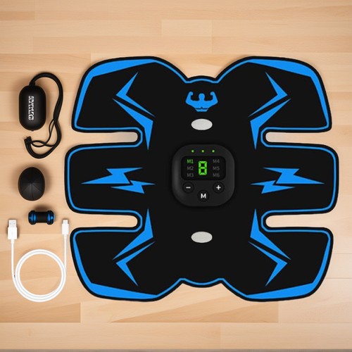 Rechargeable EMS Abdominal Muscle Stimulator ABS Trainer Toner Fitness Belt - Picture 8 of 12