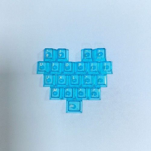 For Magnetic Switch Keyboard Translucent Pink Love Heart 21-Key  Keycaps - Picture 30 of 38
