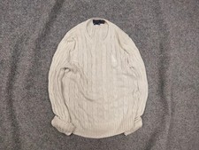 Polo Ralph Lauren Big pony knit Pima cotton Aran cable sweater