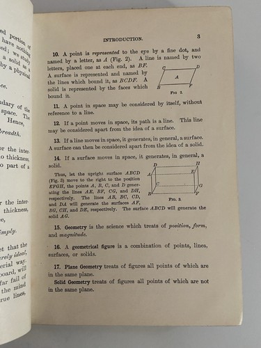 1899 Plane And Solid Geometry G.A. Wentworth Antique Vintage Ginn & Company Math - Picture 13 of 23