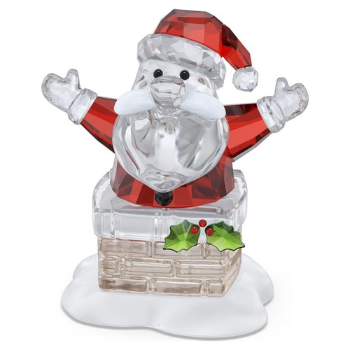 SWAROVSKI KRISTALL URLAUB JUBEL WEIHNACHTSMANN UND KAMIN 5701507. NEU IM KARTON