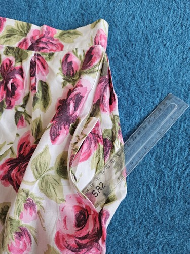 CATH KIDSTON rosa Blumen Rosen A-Linie ROCK UK 10 Taschen Reißverschluss gefüttert leicht - Bild 10 von 16