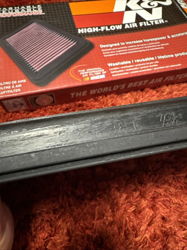 Filtro de aire lavable de repuesto K&N 33-2381 para Toyota RAV4 13-18 Lexus ES300h Foto 3 de 4