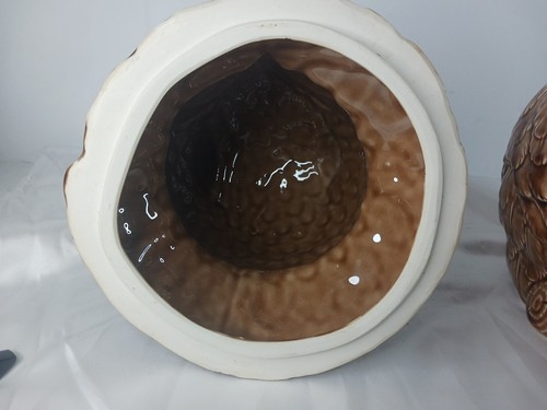 Vintage 1960s Wise Owl Cookie Jar ABC Teacher Glasses Book 12" Japan Professor - Picture 6 of 7