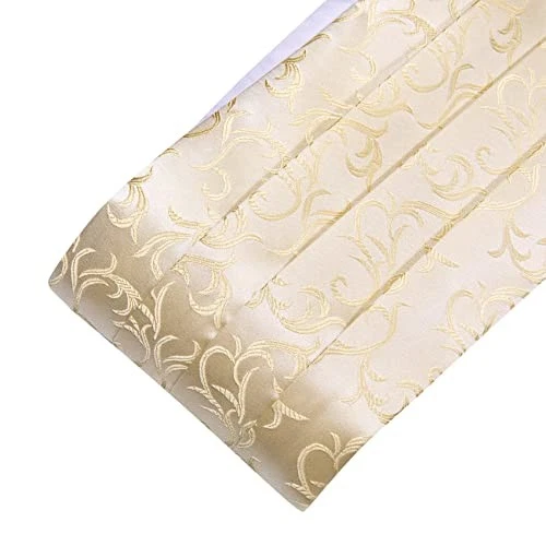 Conjunto de pajarita de seda cachemira formal preatada champán floral para hombre Foto 3 de 4