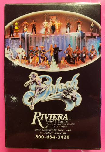 1985-2006 RIVIERA LAS VEGAS HOTEL & CASINO PLAYING CARDS DECK FEATURING "SPLASH"