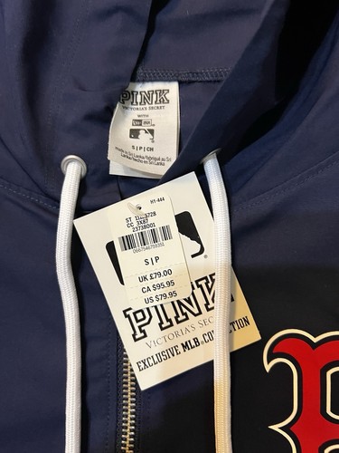 Women’s new Boston Red Sox Victoria Secret pink half zip sweatshirt. Size small - Picture 2 of 3