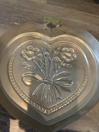 2 Vintage Copper Heart Jello Mold Cake Pan Wall Decor Butterfly Copper Shoppe - Picture 5 of 8