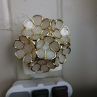 PIER ONE IMPORTS CREAM/GOLD FLOWER NIGHT LIGHT UP DIFFUSER FRAGRANCE PLUG IN