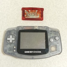 Nintendo Game Boy Advance Console GBA Glacier Clear Works No Cover Pokemon Ruby
