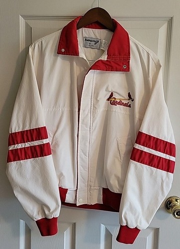 Vintage St Louis Carrdinals Jacke weiß rot Besatz & Streifen S selten - Bild 3 von 20