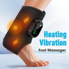 Electric Foot Ankle Massager Heating & Vibration Hot Compress Joint Pain-Relief