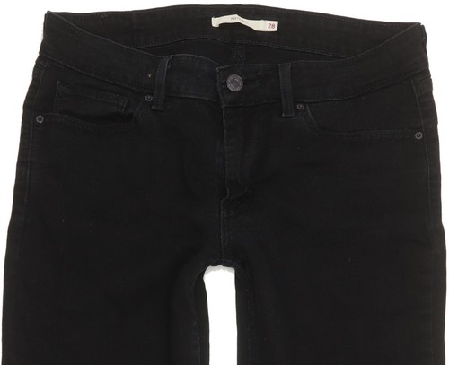 Levi's 711 Women Black Skinny Slim Stretch Jeans W28 L30 (97394) - Picture 3 of 8