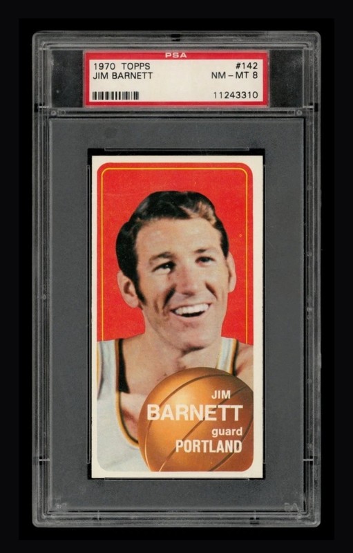1970 Topps Jim Barnett #142 PSA 8 Rip City Originator Vintage NBA Card