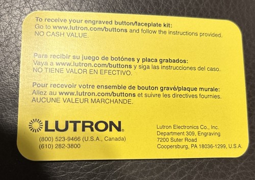 Lutron QSWS2-5BRLI-WH SEETOUCH QS 5 Tasten Wallstation Neu Open Box - Bild 10 von 13