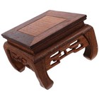 2 PCS Plant Stands Chinese Wood Riser Square Base De Planta Cuadradas Madera