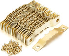 Sawtooth Picture Hangers Bulk (Medium), 30pcs Gold Sawtooth Hangers / Hooks w...